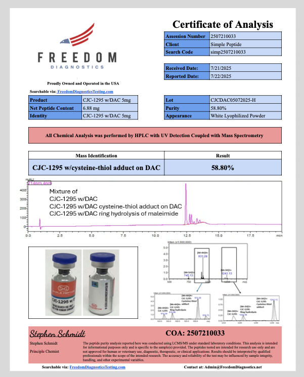 CJC-1295 w/ DAC 5MG CJC-1295 w/ DAC 5MG