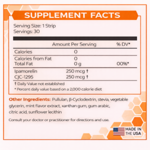Melts Pro™ Ipamorelin + CJC-1295 Dissolving Strips