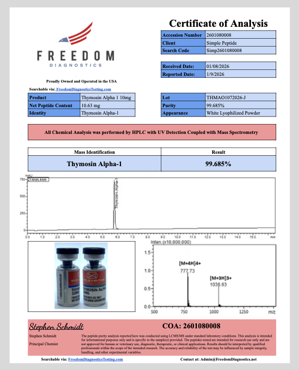 Thymosin Alpha-1 10mg Thymosin Alpha-1 10mg